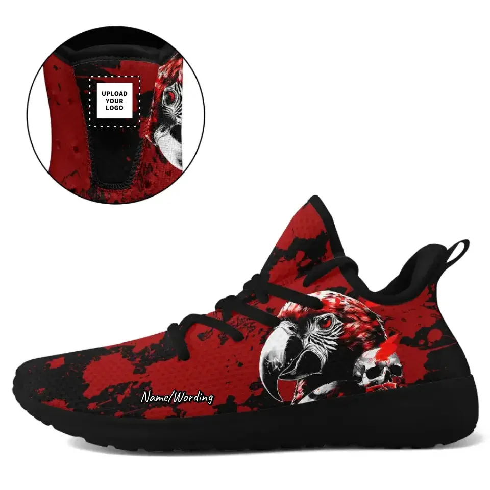 Personalized Skull Sneakers, Custom Floral Shoes, Breathable Sport Shoes, Gift for Children