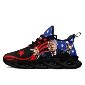 Personalized Trump Design Sneakers, Custom Trump 45-47 Shoes, Breathable and Comfortable Maxsoul Shoes