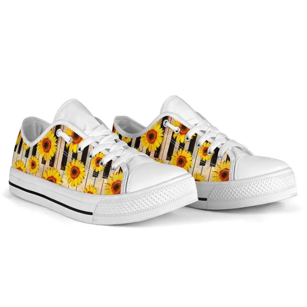 Piano Low Top Shoes, Footwear for Music Lovers, Canvas Shoes Design, Low Top Sneaker