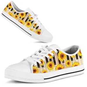 Piano Low Top Shoes, Footwear for Music Lovers, Canvas Shoes Design, Low Top Sneaker