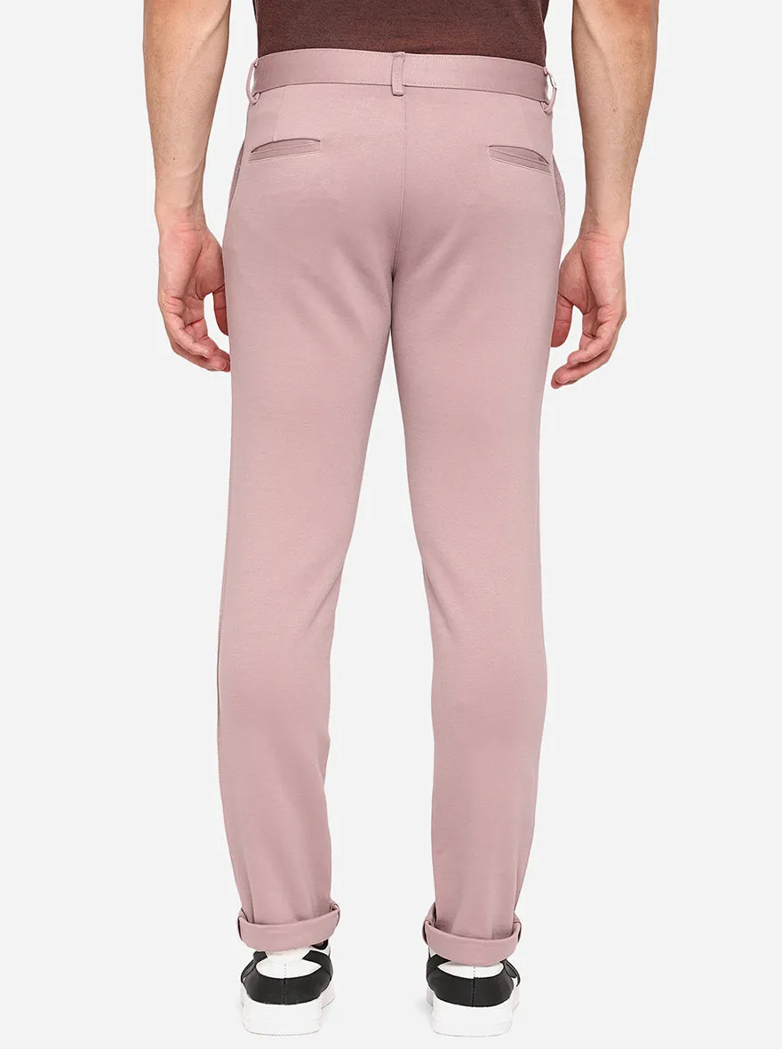 Pink Solid venice Fit Casual Trouser | JadeBlue