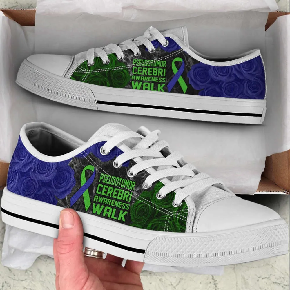 Pseudotumor Cerebri Shoes Awareness Walk Low Top Shoes Canvas Shoes, Best Canvas Shoes, Low Top Sneaker