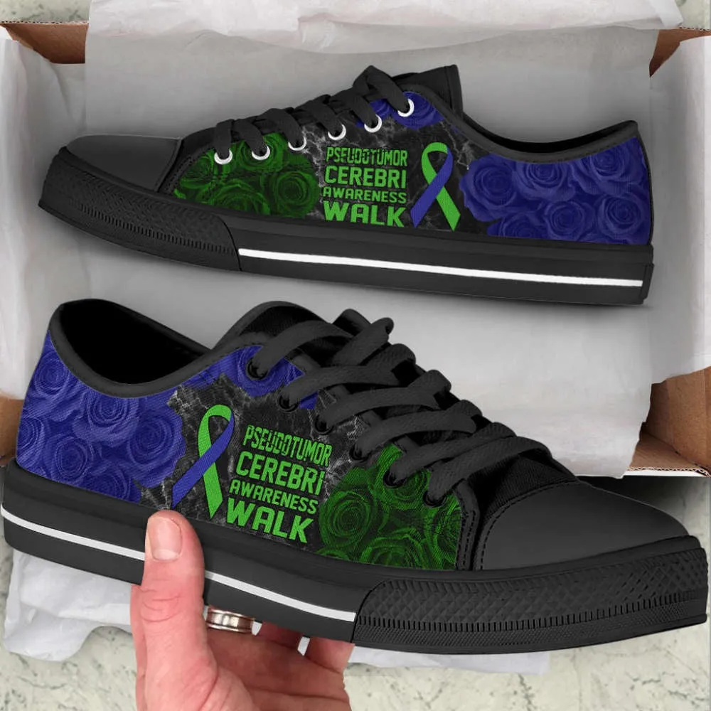 Pseudotumor Cerebri Shoes Awareness Walk Low Top Shoes Canvas Shoes, Best Canvas Shoes, Low Top Sneaker