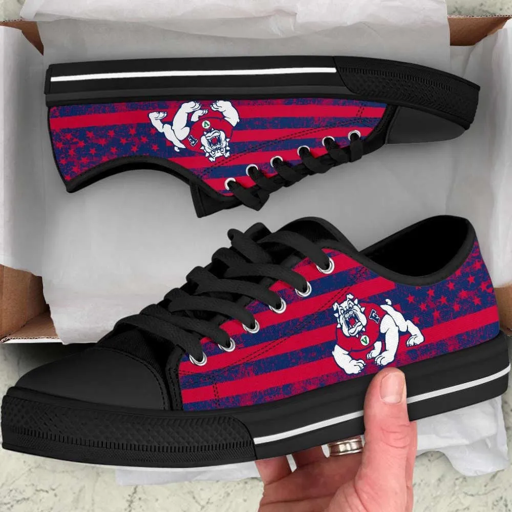 Shop Stylish Fresno State Bulldogs Low Top Shoes, Low Top Sneaker, Low Top Canvas Shoes