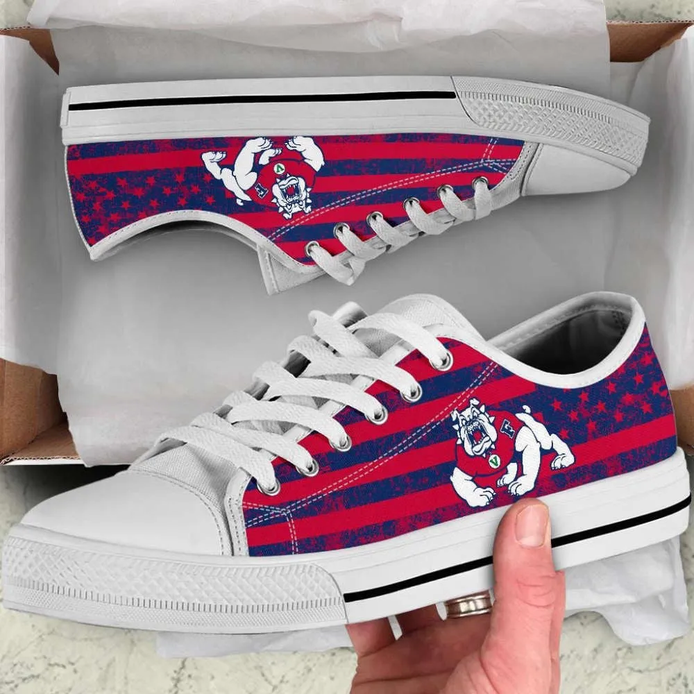 Shop Stylish Fresno State Bulldogs Low Top Shoes, Low Top Sneaker, Low Top Canvas Shoes