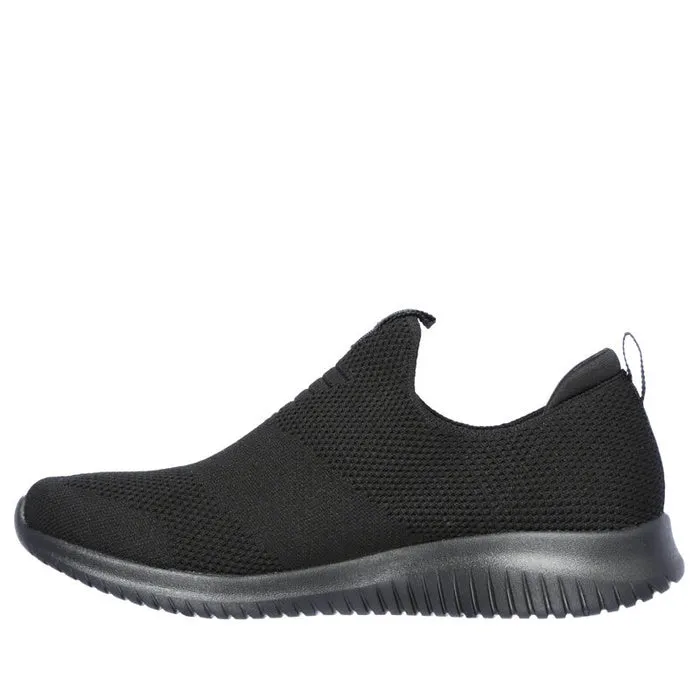 Skechers Ultra Flex First Take Black WIDE Slip on Trainer