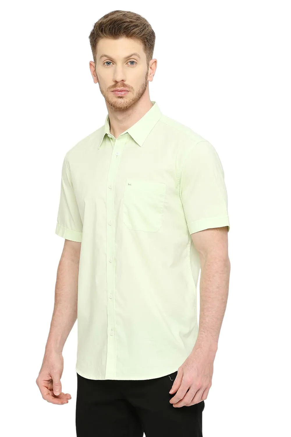 Slim Fit Cotton Oxford Halfsleeves Shirt