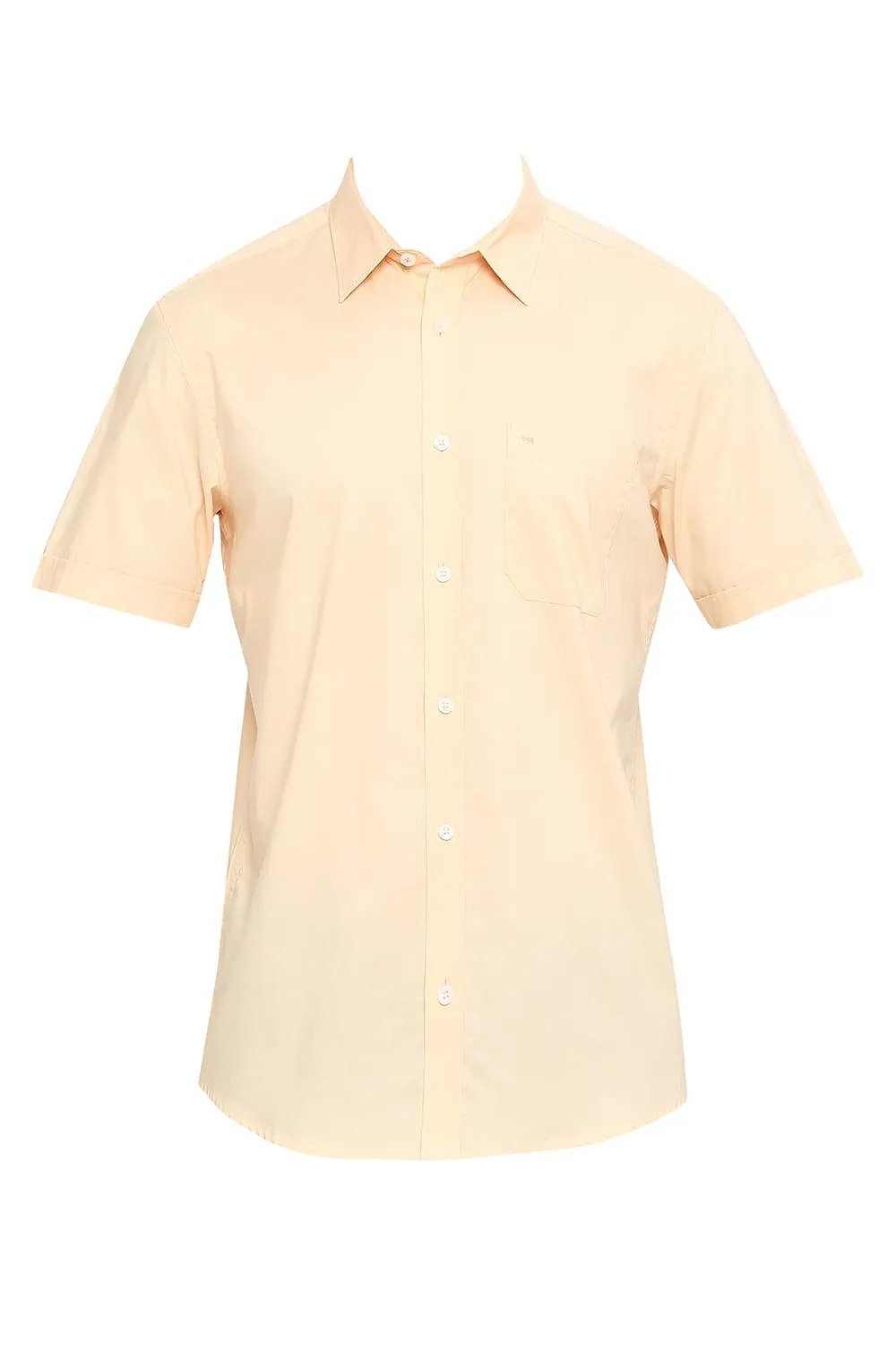 Slim Fit Cotton Oxford Halfsleeves Shirt