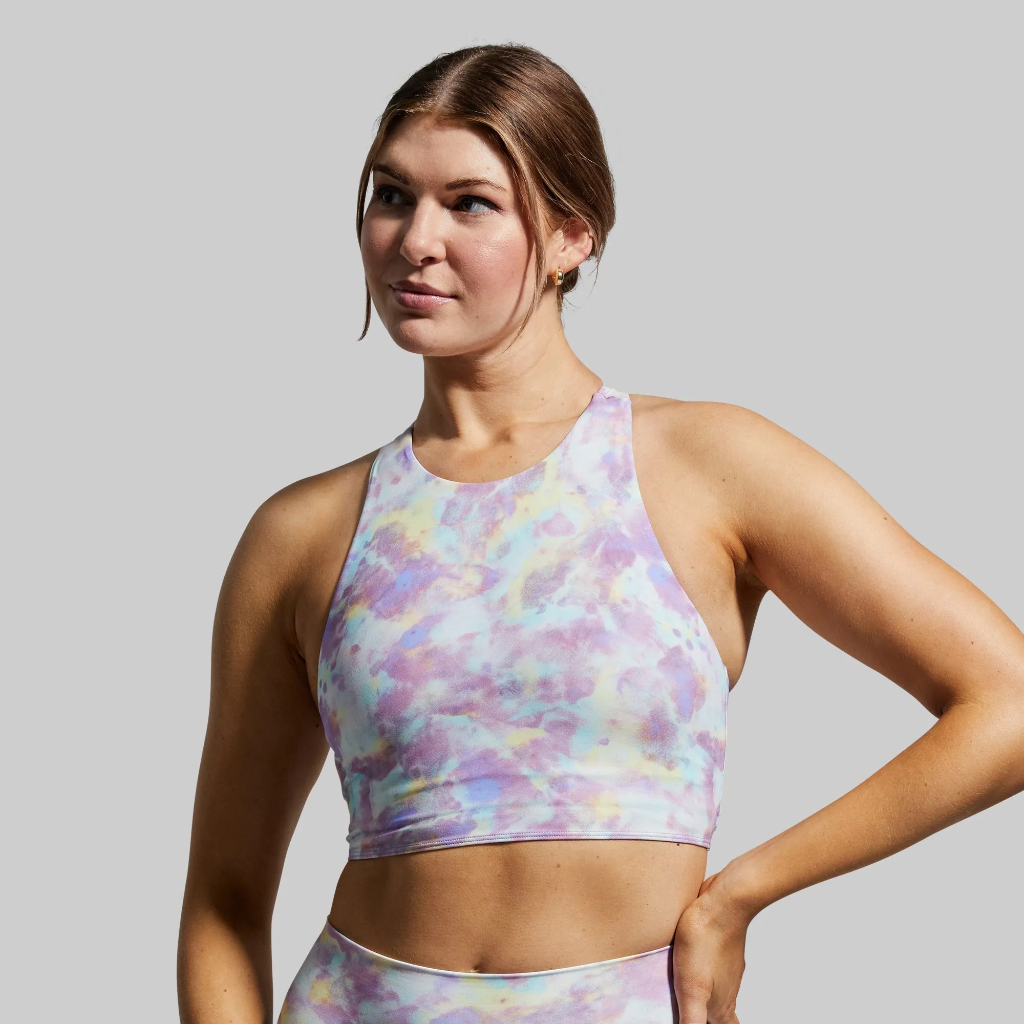 Synergy Cropped Sports Bra (Purple Sky)