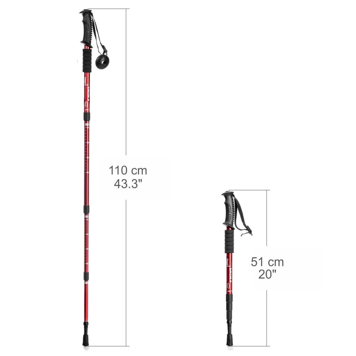 Telescopic Shock-Resistant Ultralight Trekking Poles 2PCS