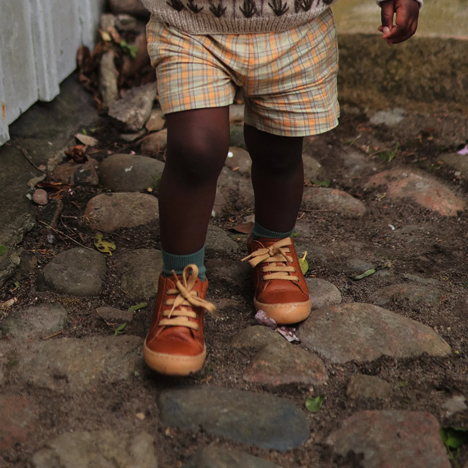 Toddler Leather Lace Shoes - Cognac