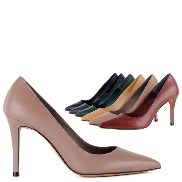 *UK size 2 - ROSE AVENUE - AW17 Court - clay, 9cm heels